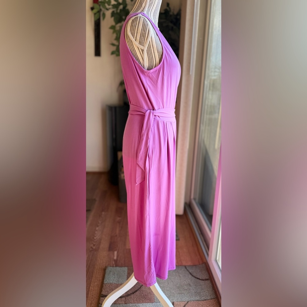 Nina Leonard Vibrant Pink Jumpsuit NWOT - Picture 4 of 9